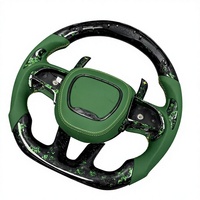 Volant chauffant en fibre de carbone forgée pour Dodge Challenger Charger SRT Hellcat Durango