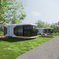 Maison Vaisseau Préfabriquée à Deux Étages Modèle E7, Cabine Spatiale Mobile pour Base de Camping