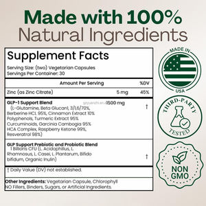 Natuurlijke Formule GLP-1 Supplement <span class=keywords><strong>Capsules</strong></span> ter Ondersteuning van de Metabolische Energie, met Voedingsvezels - Product Image 6