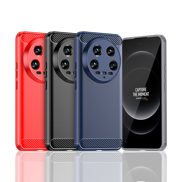 Jmax Ultrathin Shockproof Carbon Fiber Stylish Brushed Matte TPU Rugged Bumper Phone Case for Xiaomi 10 11 12 13 14 S Pro Ultra