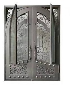 Portes et profilés de fenêtres en fer forgé 7 cm, poulie coulissante plate, modèles d'entrée, prix 36 x 80 SG-150031, acier en porte en fer - Product Image 3