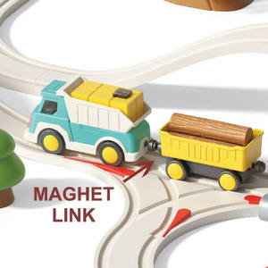 2025 enfants Offre Spéciale bricolage assemblage 62 pièces piste voiture aventure jouets éducatifs arbre électrique musique <span class=keywords><strong>Rail</strong></span> voiture jouets - Product Image 2