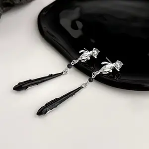 New Chinese Style Cold Pearl Antique Women'S Pendant Vintage Light Luxury Niche Design Earrings