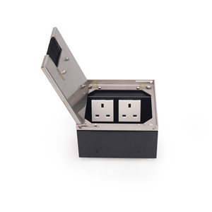 Boîte de sol électrique encastrée avec prises doubles pour l'alimentation et les données pour bâtiments intelligents - Product Image 3