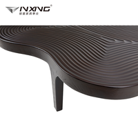 Nouvelle arrivée Table basse en bois de frêne pleine couleur fumée pour salon de villa Meubles