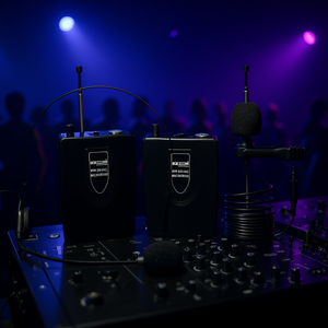 Microfono wireless palmare a 5 core con doppio ricevitore WM 301 HC e connettore XLR per DJ e karaoke - Product Image 2