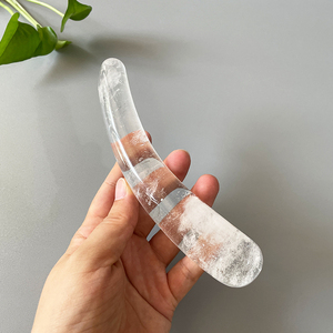 Baguette de Massage en cristal de Quartz clair baguette pelvienne Gua Sha pour adultes cristaux et pierres de guérison baguettes de Massage pour adultes cadeau - Product Image 5