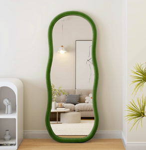 Specchio da pavimento per la casa di lusso leggero con specchio a forma di onda a forma speciale con specchio cibernetico da salotto - Product Image 3