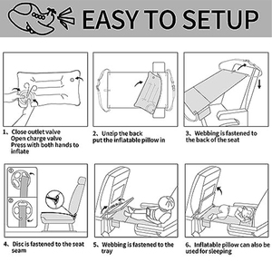 Letto Gonfiabile per Bambini da Viaggio, Estensore per Sedile Aereo, Poggiapiedi Gonfiabile per Aereo - Product Image 6