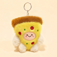 Porte-clés en peluche de coton doux et mignon sur le thème des aliments, plusieurs designs alimentaires, accessoire léger pour sac, petit cadeau délicat en peluche