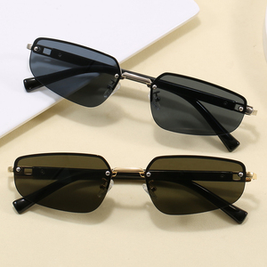 Occhiali Superhot 24211 moda 2025 retrò alla moda di lusso rettangolari mezze montatura occhiali da sole - Product Image 4