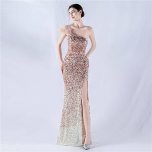 33018-S #3XL4ประดับด้วยเลื่อมยาวขนาดใหญ่พิเศษชุดการแสดงความงามงานเลี้ยงตอนเย็น - Product Image 3