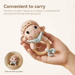 RIZON Sonajero Musical de Madera con Forma de Oveja para Recién Nacidos y Bebés, Juguete Sensorial para Agarrar, Educación Temprana, Sonajero de Mano con Forma de Animal - Product Image 3