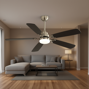 Modern 52-Inch <b>LED</b> Ceiling Fan 110V 6 Speed 5 Blades Remote <b>Control</b> DC Motor <b>Light</b> Living Room - Product Image 2