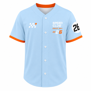 Camiseta de Béisbol de Secado Rápido y Transpirable para Hombre, Diseño Gráfico Personalizado, Cierre de Botones, Manga Corta, Uniforme para Día de Carreras de Motorsport - Product Image 5