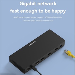 14-In-1 USB C dizüstü yerleştirme istasyonu MST 4 monitör 4K 60Hz HDTV DP USB C Hub adaptörü USB C Dock Ethernet 3.5MM ses jakı - Product Image 4