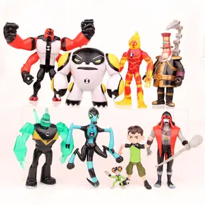 Tytopone Cake Toppers Set Toy Collection Gift Doll Model Decoration 9pcs Ben 10 Toys Protector of Earth Action Figures