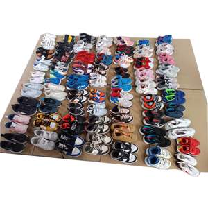 Chaussures de sport unisexes d'occasion à lacets en synthétique, rehaussantes, décontractées, pour enfants, style marche, vente en gros - Product Image 1