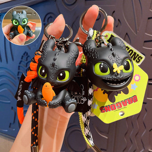 Portachiavi Originale Global Dragon Training Master Night Sha Senza Denti, Ciondolo per Auto/Borsa, Materiale ABS, Accessori a Tema Animale, con Suono - Product Image 1