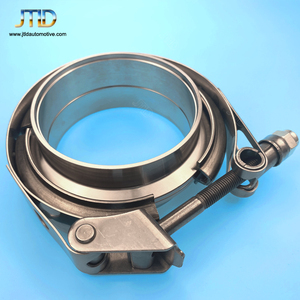 Set Klem V-Band JTLD 2,5 Inci Heavy Duty dengan Set Flens untuk 2 Sambungan Knalpot - Product Image 5