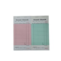 Carnet de reçus personnalisé vert pour hôtel, restaurant, serveur, cuisine, 1 couche, autocopiant, impression de factures, formulaires de commande, factures