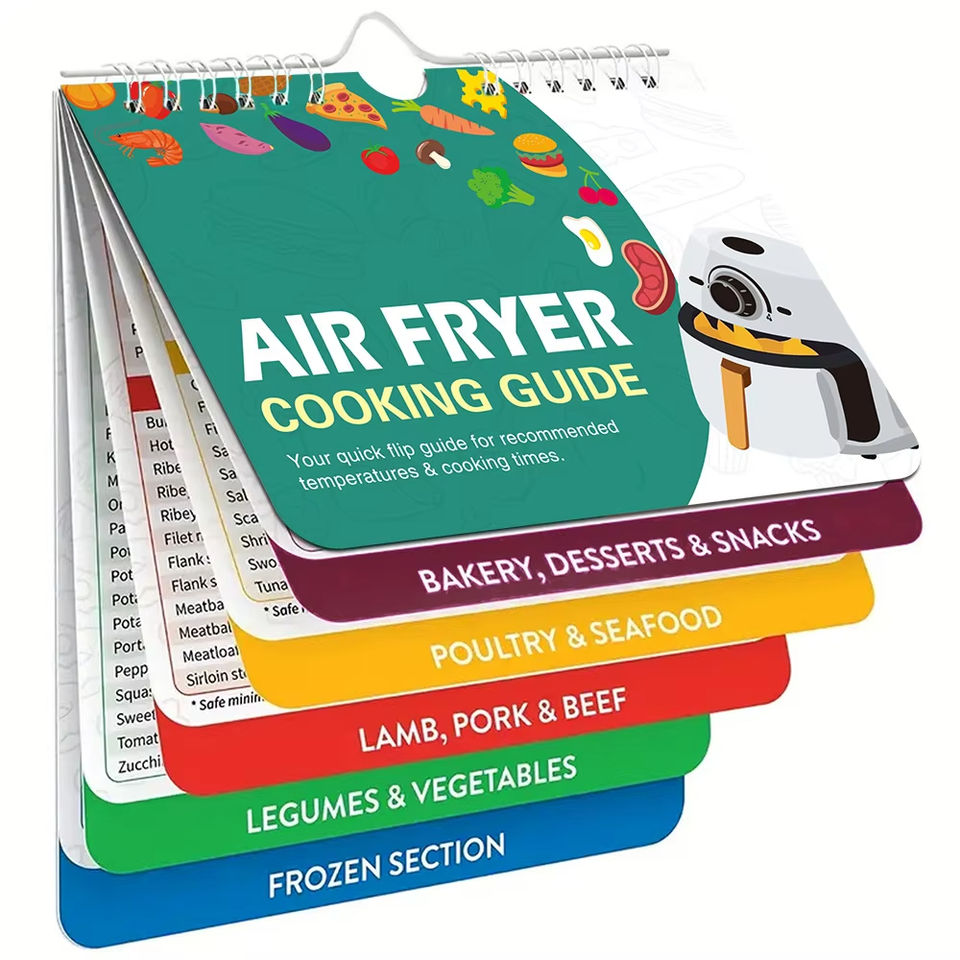 Air Fryer Cookbook Magnetic Cheat Sheet Guide Booklet Cookbooks Instant Accessories Oven Cooking Pot Temp Times Chart
