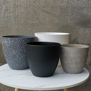 Jardinière en plastique épais et durable, pot à fleurs européen en pierre givrée, pour <span class=keywords><strong>plantes</strong></span> vertes et fleurs - Product Image 4