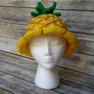 心理电视节目灵感菠萝桶帽钩针图案独特礼品 - Product Image 1