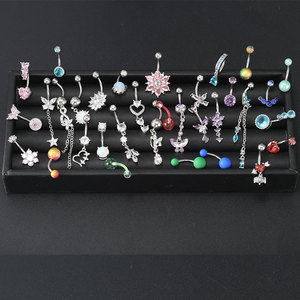 Anneaux de nombril pendulants en <span class=keywords><strong>acier</strong></span> inoxydable 316L, bijoux de piercing pour nombril 14G, anneaux de nombril pour femmes 10mm, vente en gros d'usine - Product Image 3