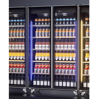 Réfrigérateur de magasin de proximité avec portes vitrées, vitrine pour boissons et bières, refroidisseur vertical, vitrine réfrigérée