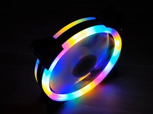 พัดลมเคสคอมพิวเตอร์ LED <span class=keywords><strong>RGB</strong></span> ไร้สาย ควบคุมด้วยรีโมทแบบไร้เสียง 2.5W 6 ขา ปี 2025 พร้อมกรอบพลาสติก 1 ชิ้น - Product Image 4