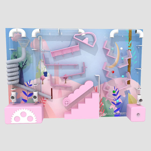 Jeu de mur de balles interactif, toboggan pour aire de jeux intérieure, équipement pour tout-petits et enfants à vendre - Product Image 1