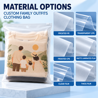 Sac d'emballage mat pour vêtements avec fermeture éclair coulissante givrée personnalisée, pour tenues familiales, destiné aux boutiques de détail, réutilisable, pour la vente en gros