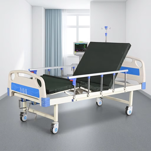 Cama de hospital de acero laminado en frío directo de fábrica Elevación de piernas con respaldo ajustable de 2 manivelas para el cuidado de ancianos en hogares de ancianos (1 año - Product Image 5
