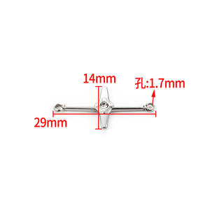 EW-Anillo de <span class=keywords><strong>soldadura</strong></span> de doble cabeza de acero inoxidable pulido, accesorios de adorno de Cruz incrustada de diamante DIbracelet collar pulsera de moda - Product Image 5