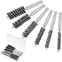 Pexmientas Brosse métallique pour tube de polissage et d'ébavurage à tige hexagonale Brosse métallique pour tube de roue Brosse métallique en acier inoxydable