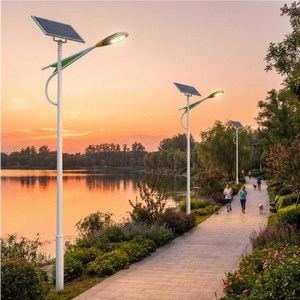Lampadaire <span class=keywords><strong>solaire</strong></span> LED à double bras HUADENG avec indice de protection IP65 et conception cantilever - Product Image 4
