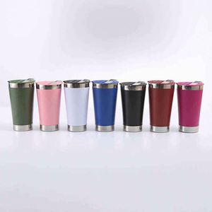 Modern Stainless Steel Vacuum Insulated Beer Mug with <b>Large</b> Capacity and Leak-Proof Lid - Product Image 2