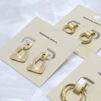 Cartes à bijoux personnalisées imprimées, emballage en papier écologique, cartes d'affichage avec logo pour boucles d'oreilles, cartes en papier pour bijoux