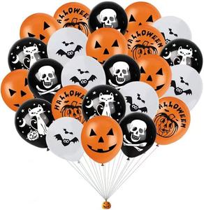 Alloween-Globos ATEX de cinco caras, estampados con calaveras y calabazas - Product Image 5
