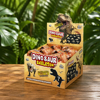 Lot de 10 figurines de dinosaures fossiles en plastique, modèles variés, kit d'excavation de squelettes de dinosaures