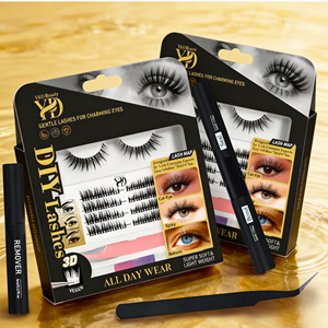 En gros, Kit <span class=keywords><strong>de</strong></span> <span class=keywords><strong>cils</strong></span> individuels en grappe SpikeDiy <span class=keywords><strong>de</strong></span> luxe faits main, mélange CD, <span class=keywords><strong>cils</strong></span> naturels volumineux, avec plateau et logo personnalisé - Product Image 4