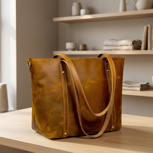 Sac à main décontracté pour femme en cuir de vache naturel de qualité supérieure, avec deux sangles, fermeture éclair, imperméable, amovible et léger - Product Image 1