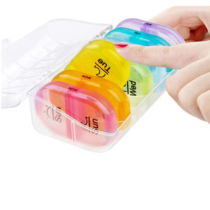 卸売り7日間薬カラフルなプラスチックピルボックスケースオーガナイザーポータブル28グリッドプラスチックかわいいピル管理 - Product Image 1