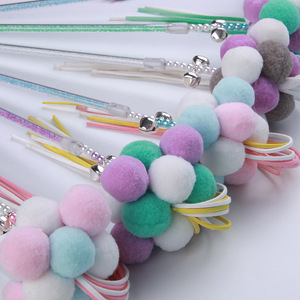 Vente directe usine : Jouet populaire pour chat avec pompon féerique, clochette pour chat, grand pompon, jouet interactif pour animaux de compagnie. - Product Image 2