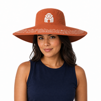 Chapeau Bob Unisexe d'Extérieur Anti-UV à Large Bord avec Logo Personnalisé Imprimé et Trous Respirants pour la Pêche et la Plage OEM