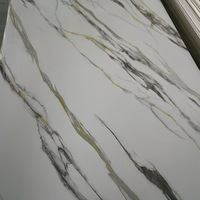Lámina de PVC UV efecto mármol 2.5mm 1220x2800mm, panel de pared rígido y duradero para higiene hospitalaria, venta al por mayor B2B, alta gama