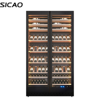Enfriador de vino personalizado de gama alta exclusivo Control avanzado de temperatura y humedad Gabinete de vino de gran capacidad y entrega rápida