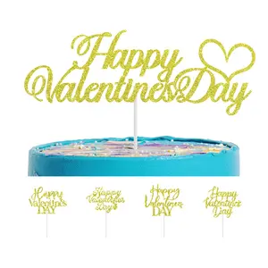 Party dekorations papier Happy Valentine's Day Cake Topper