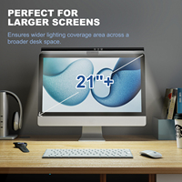 Lampe LED de bureau à fixation par pince de 50 cm, barre lumineuse pour écran d'ordinateur suspendue avec contrôle tactile, alimentation USB-C pour le bureau, l'étude et la lecture